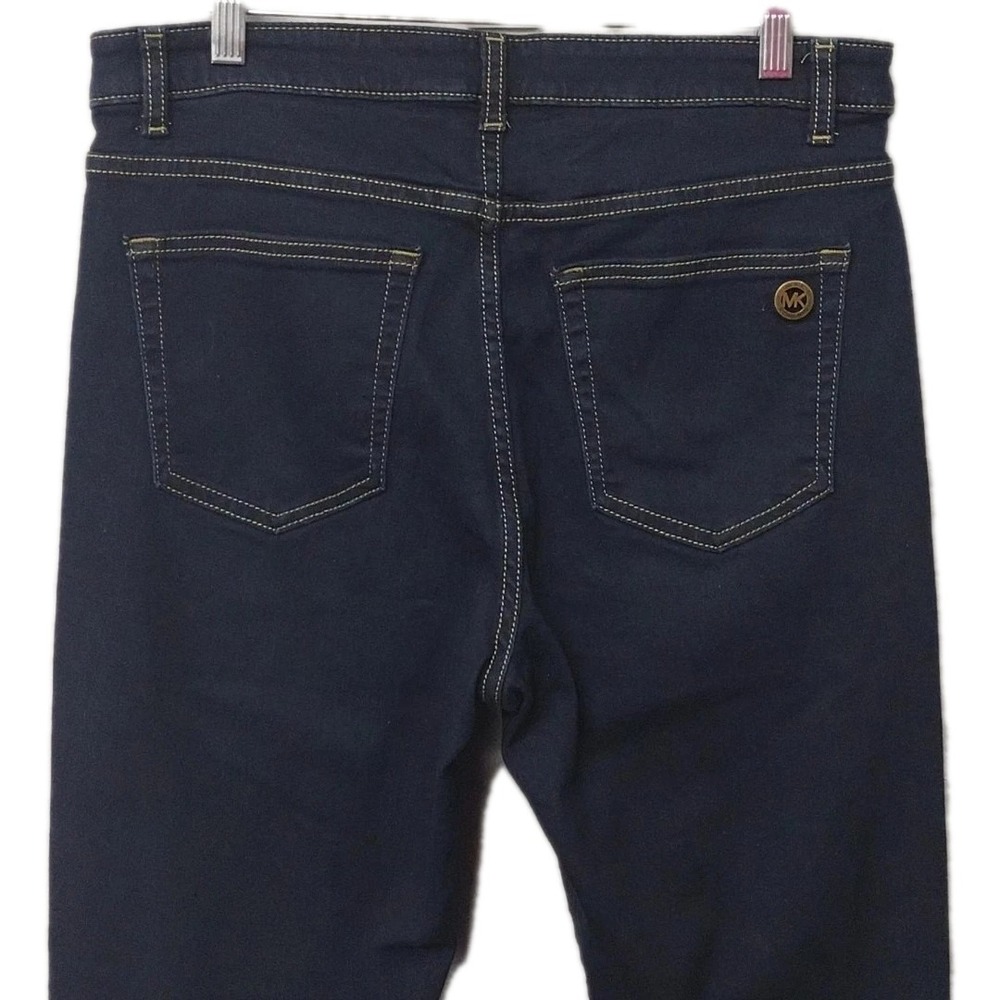 Y2K Michael Kors Jeans Women's 12 Blue Skinny Fit Pockets Stretch Dark Wash